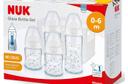 Lot de 7 biberons en verre nuk first choice 0-6mois