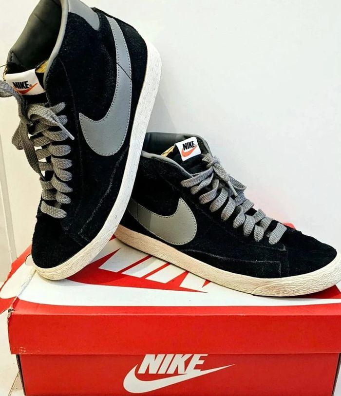 Nike blazer noir et grise en daim 44 - photo numéro 1