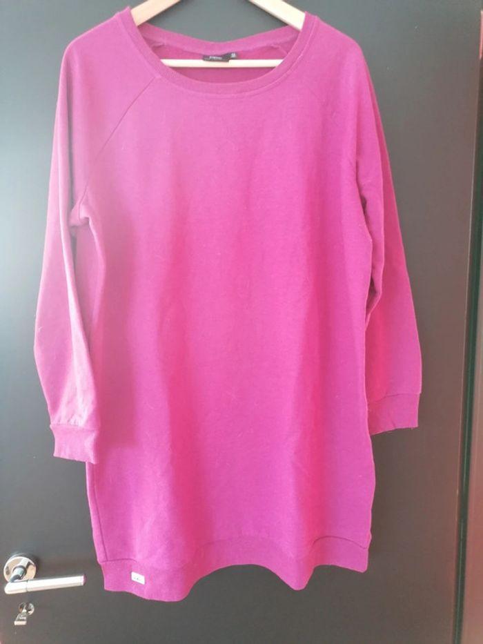 Robe pull sweat shirt rose fushia - photo numéro 1