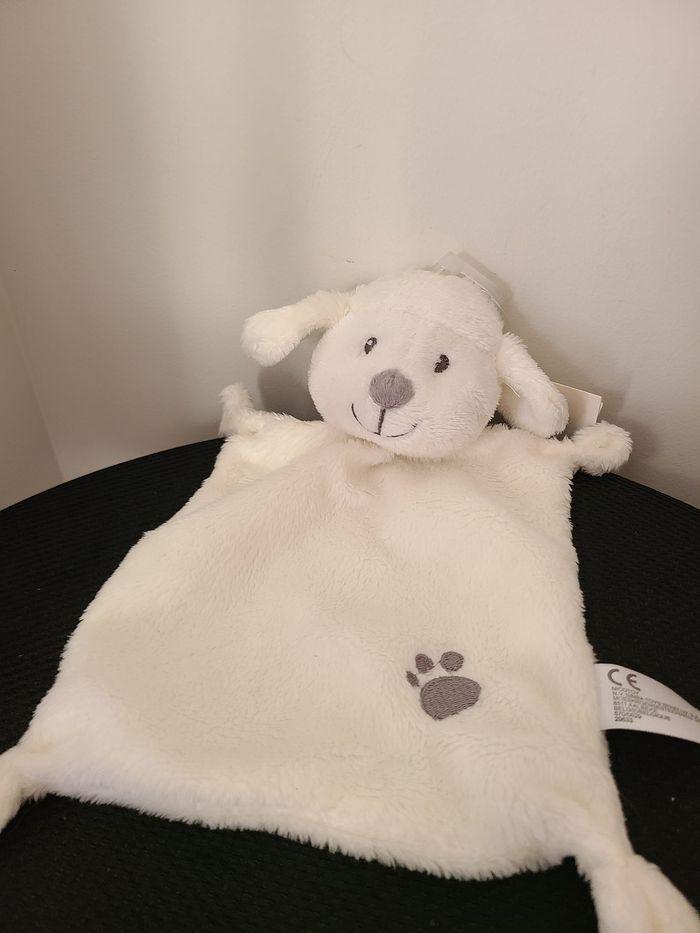 Doudou plat mouton NICOTOY empreinte blanc Simba Toys - photo numéro 1