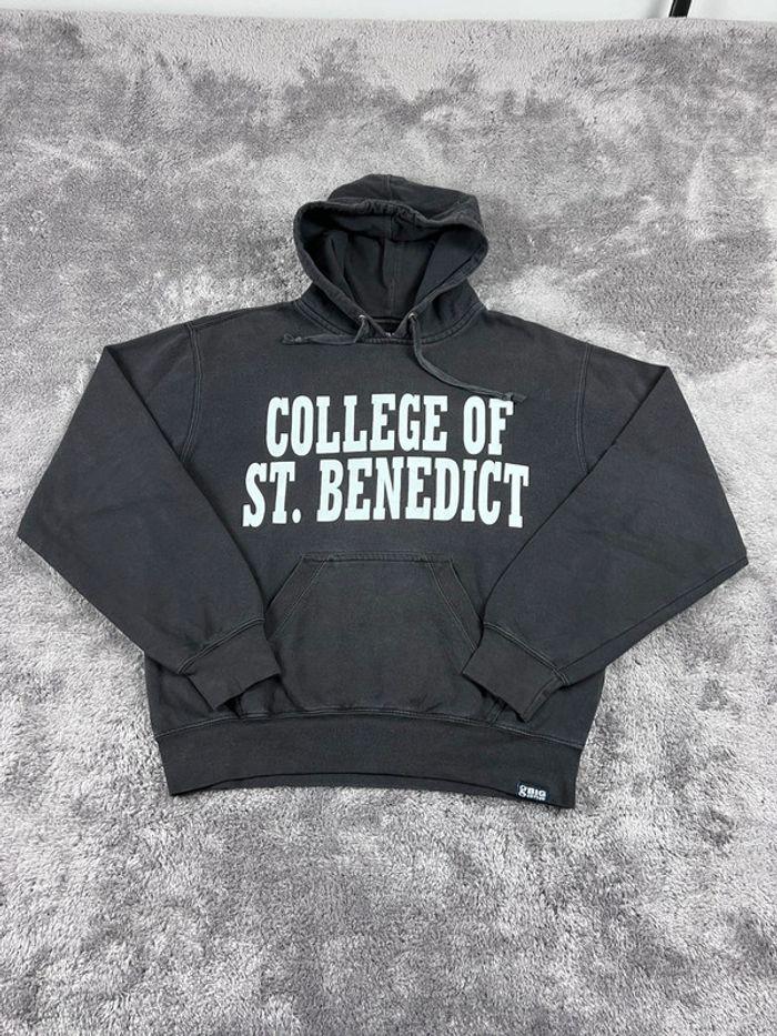 👕 Sweat à capuche Veste University Rare Vintage y2k 90s 2000s College Of St Benedict Noir Taille S 👕 - photo numéro 1