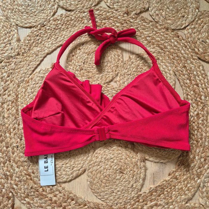 Haut de maillot de bain neuf rouge framboise - Etam - Taille 44 - photo numéro 2