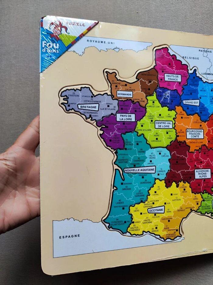 Puzzle en bois de la carte de France - photo numéro 4