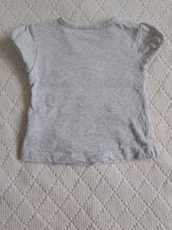 Ensemble t-shirt gris papillons + legging rose fille 6 mois - photo numéro 6