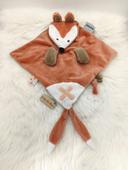 Doudou plat Renard orange marron Budiezzz Nattou