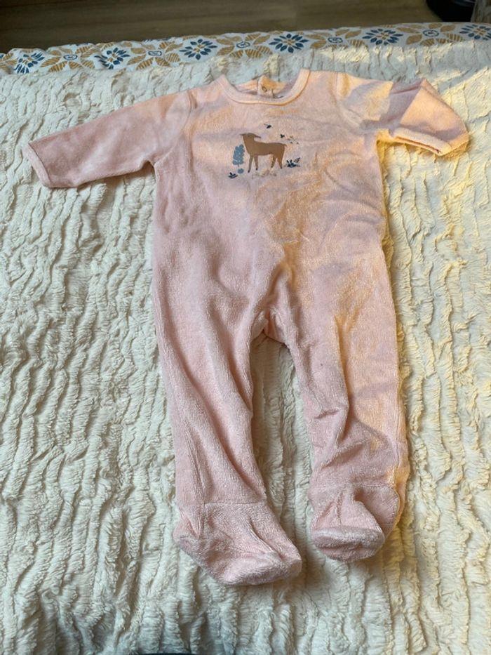 Pyjama rose bébé fille 6 mois 67cm - photo numéro 1