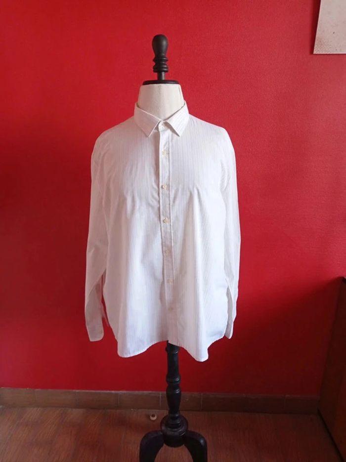 Chemise Rayée Blanche Taille 46 3Lords - photo numéro 9