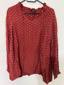 Blouse orange/rouge MS Mode taille 48