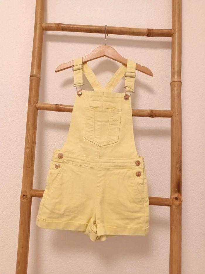 Combishort salopette jaune taille 7 ans - photo numéro 1