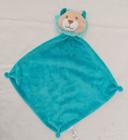 Doudou Lion grelot  plat losange vert et bleu - Tendertoys