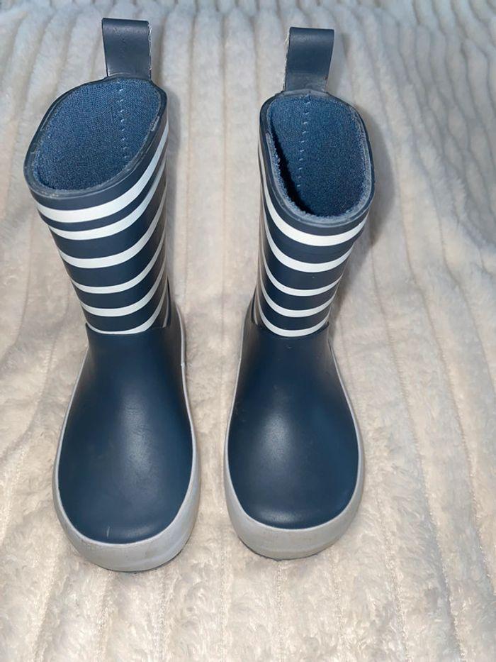 Bottes en caoutchouc bleu et blanc 21 - photo numéro 1