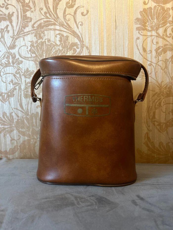 Sac thermos cuir vintage - photo numéro 1