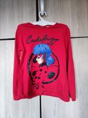 Sweatshirt ladybug  rouge 8 ans