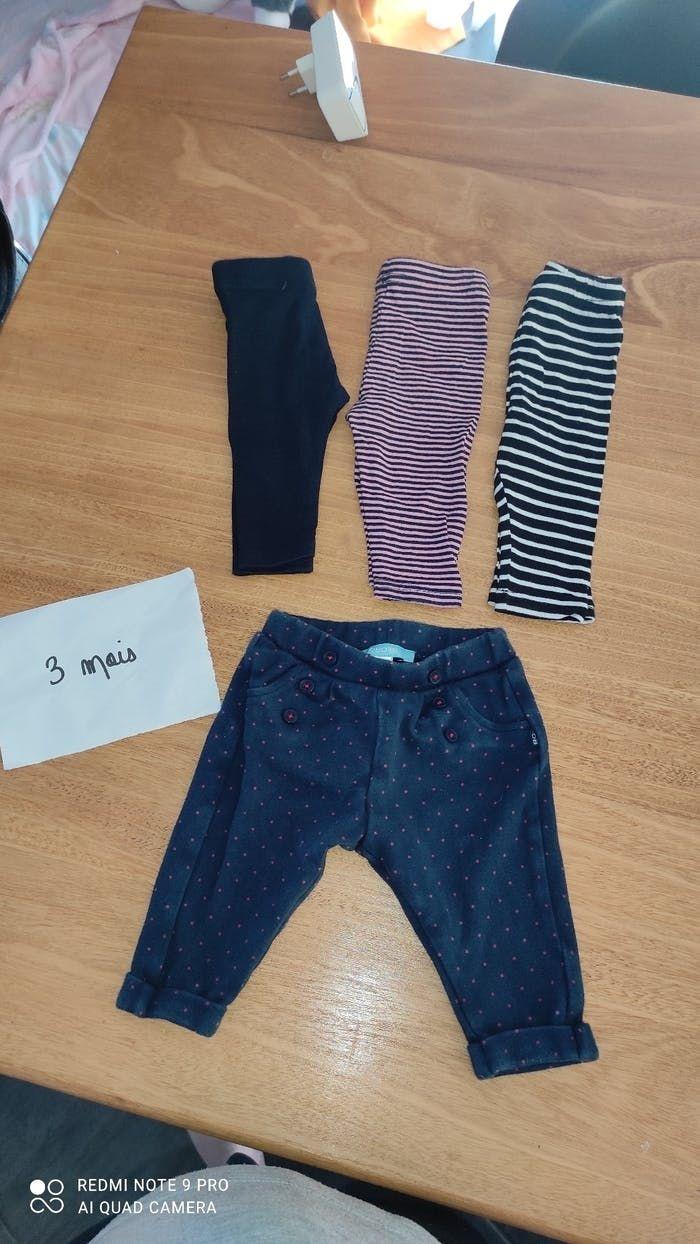 Lot 3 leggins et 1 pantalon 3 mois