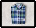 Chemise manches courtes à carreaux Franklin Marshall / Taille XL / Bleu et vert