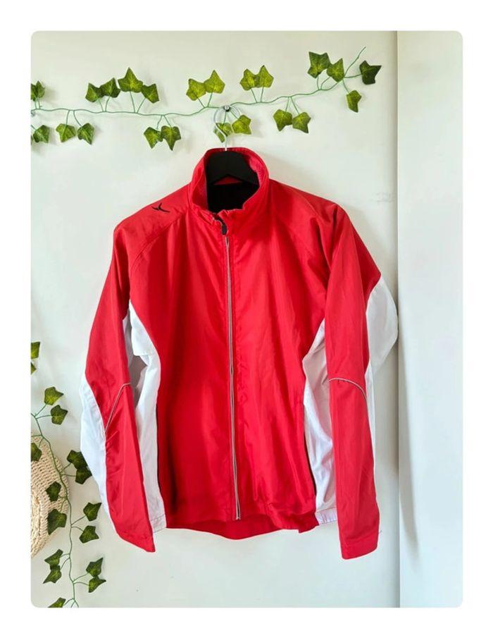 Veste domyos effet vintage rouge blanc - photo numéro 1