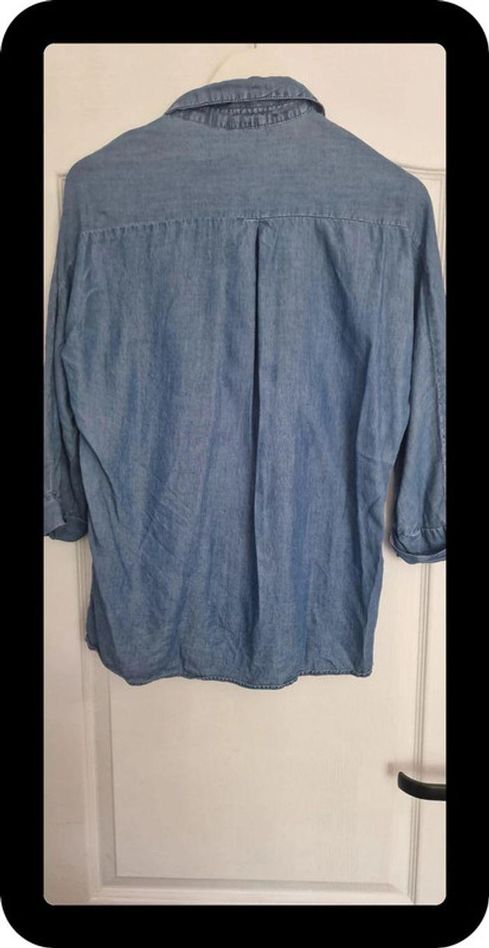 Chemise lyocell Promod, taille 38, manches 3/4, coupe loose - photo numéro 3