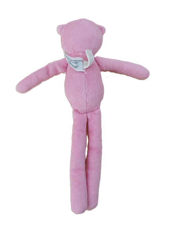 Doudou peluche chat rose Bout'chou Monoprix 30 cm - photo numéro 3