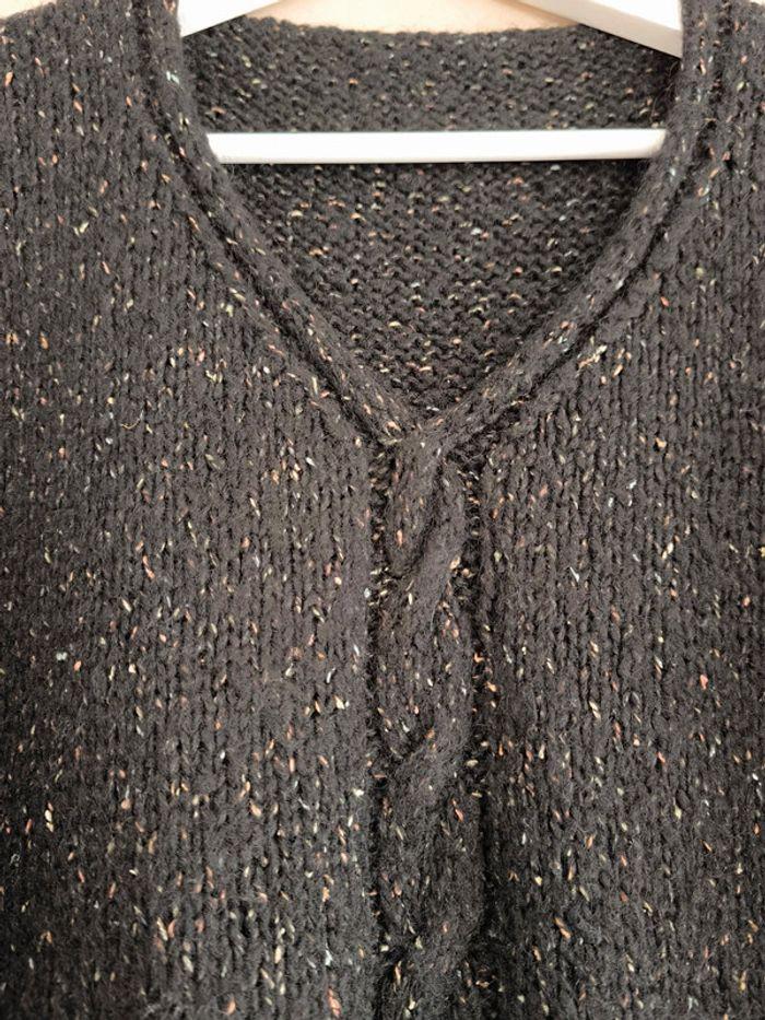 🤎 Pull laine chaud toux doux noir moucheté 38/40 🤎 - photo numéro 5