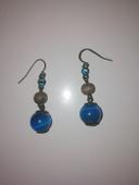 Boucles d'oreilles bleues