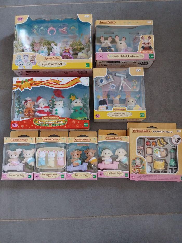 Sylvanian families souris rennes lapin fennec royal Princess set happy Christmas friends grand parent sleepover