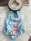 Jolie Maillot  bain Licorne 12mois anti Uv neuf