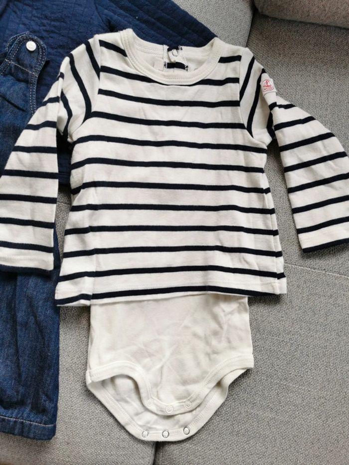 Ensemble Petit bateau fille 12 mois 1 an gilet body robe - photo numéro 5