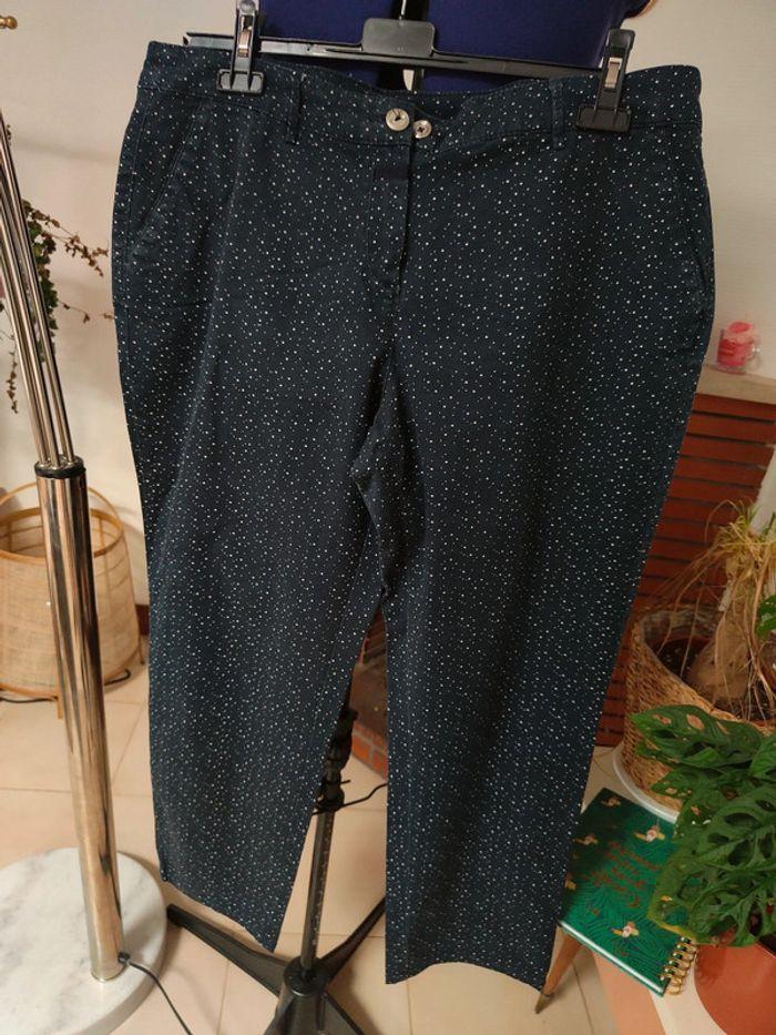 Pantalon bleu à pois L/XL - C&A - photo numéro 1