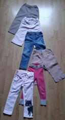 6 Pantalon en jeans-coton-legging fille / 6 meisjes broeken/legging