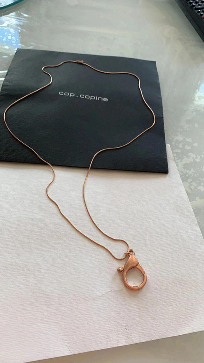 Collier long cop copine or rose neuf - photo numéro 1