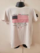 Tee shirt blanc manches courtes Aspen Polo Club genuine 1995 écusson taille 42