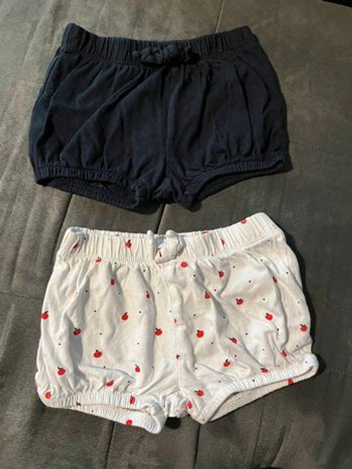 Lot 2 shorts bébé 12 mois - photo numéro 1