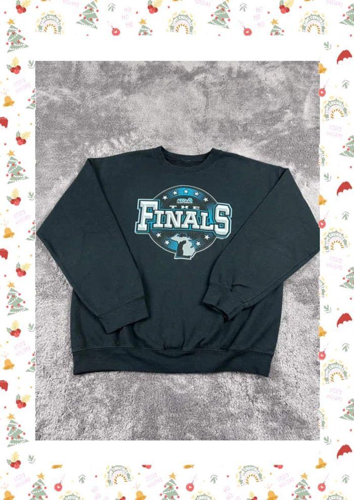 👕 Sweat University Rare Vintage y2k 90s 2000s MHSAA Championships Finals Noir Taille M 👕 - photo numéro 1