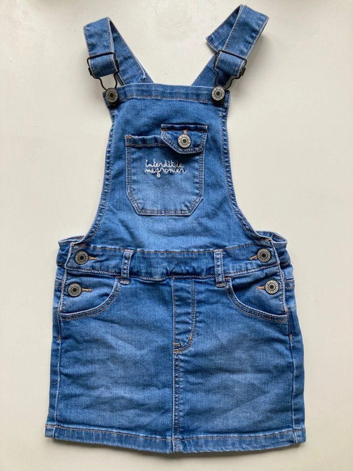 Robe salopette en jeans 4 ans - photo numéro 1