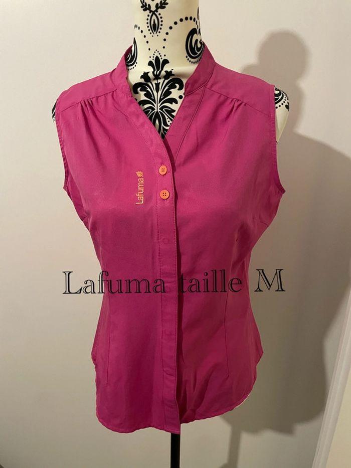 Chemise sans manche rose cintré upf 30 neuf lafuma taille M - photo numéro 1