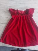 Robe velours rouge 4-5 ans