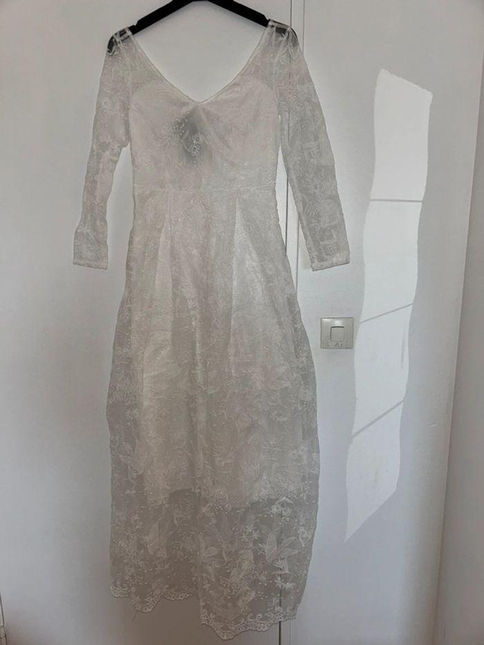 Robe de mariage blanche Sandbella taille M - photo numéro 2