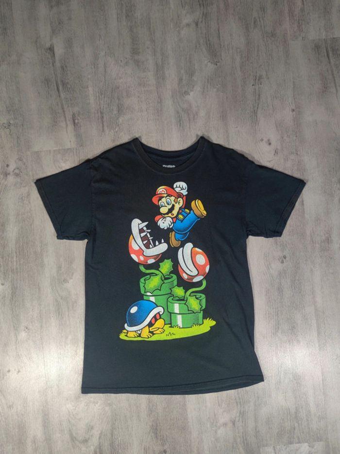 T-shirt Licence Super Mario Nintendo Vintage Noir Taille M Homme - photo numéro 1