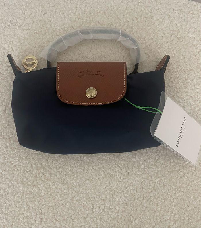 Mini sac longchamp bleu marine - photo numéro 1