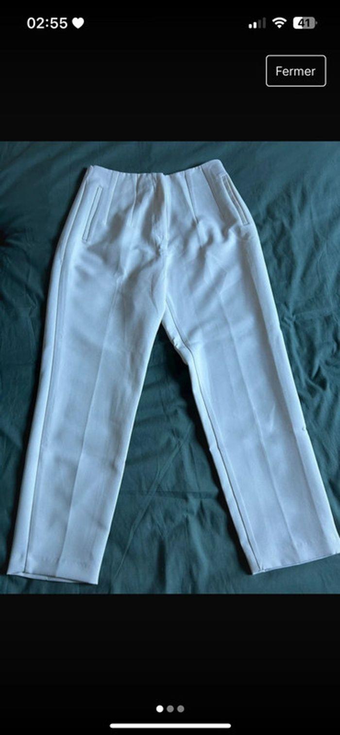 Pantalon de tailleur blanc shein taille S - photo numéro 1