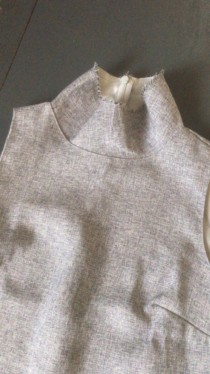 Top zara gris chiné - photo numéro 2