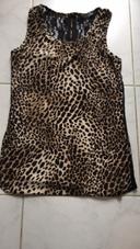 Tee-shirt oversize sexy leopard dentelle petit haut