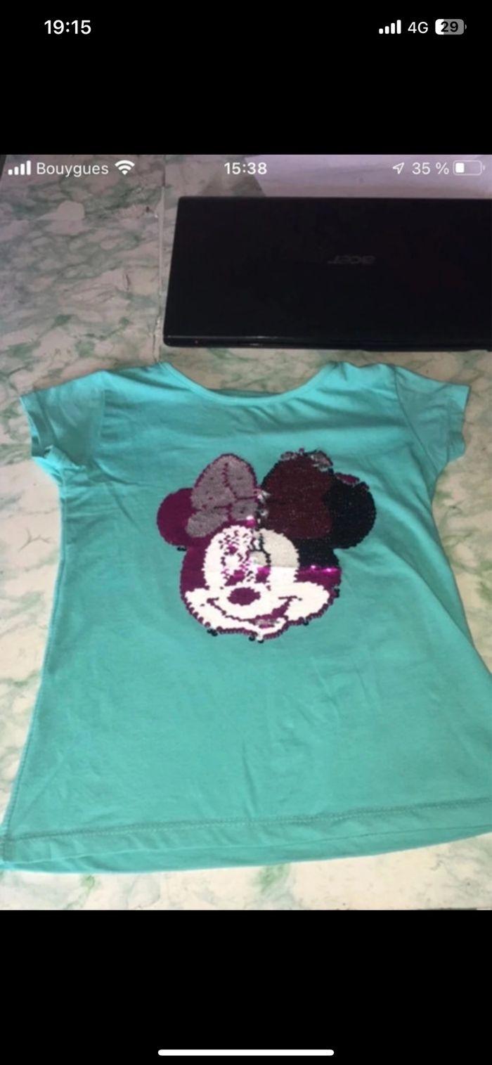 TeeShirt Minnie 10 ans paillette - photo numéro 4