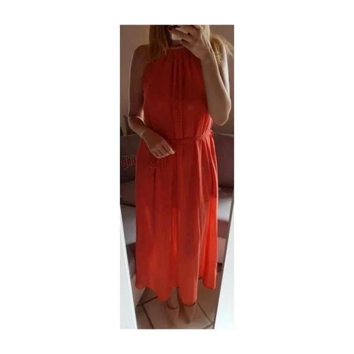 Longue robe fluide légère corail T.M + lien Aimite TBE 👗 - photo numéro 1