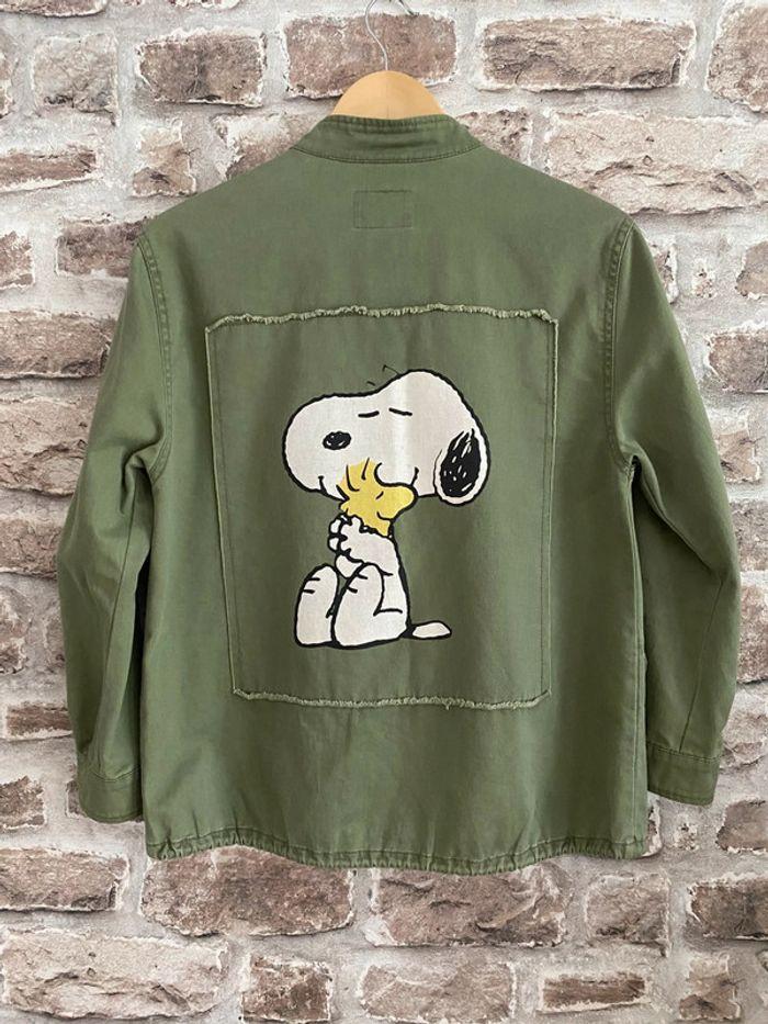 Veste zippée kaki SNOOPY Peanuts ZARA 11/12 ans - photo numéro 3