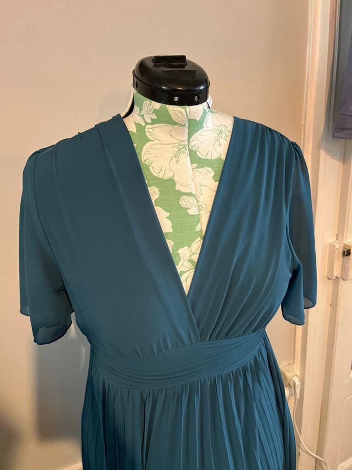 Robe de cocktail bleu turquoise - photo numéro 2