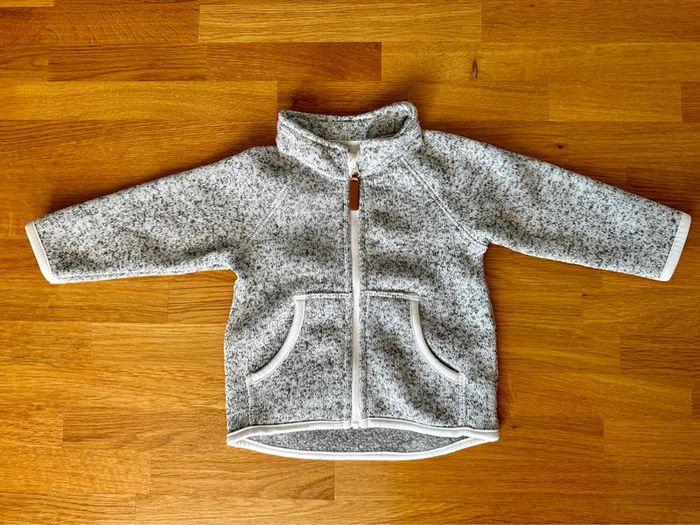 Gilet polaire gris chiné H&M fille garçon 4 6 mois chaud et confortable - photo numéro 1