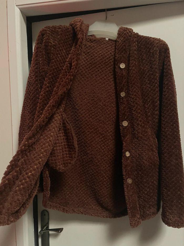 Veste polaire toute douce marron taille M - photo numéro 5