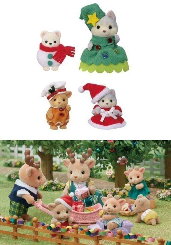 Sylvanian famille le coffret de Noël la famille renne et les jumeaux renne - photo numéro 2