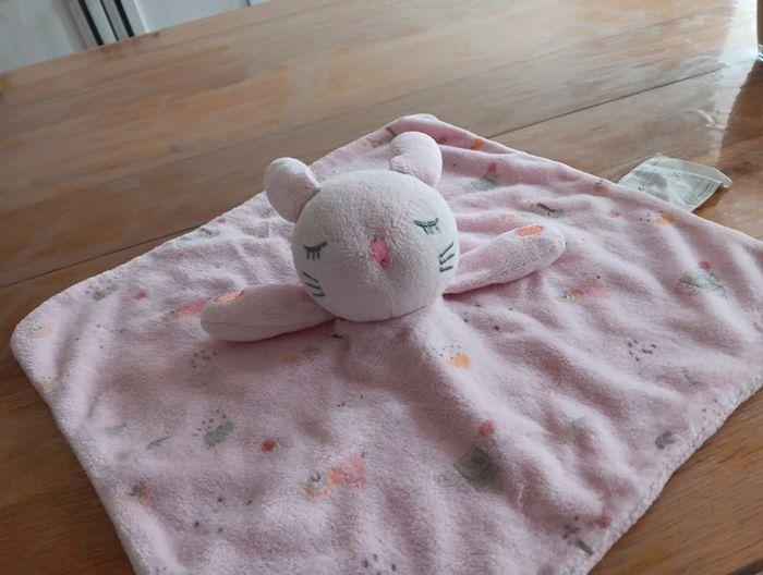 Doudou plat lapin rose mots d'enfants leclerc (3) - photo numéro 2